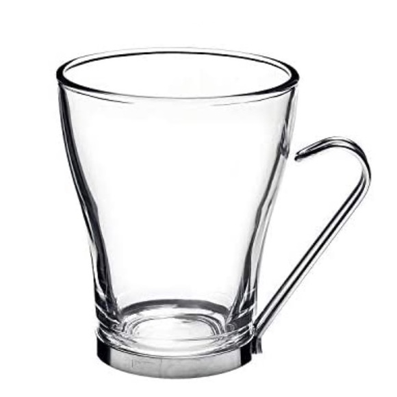 Set of 3, Bormioli Rocco Espresso Cups With Stainless Steel Handle 7.5” Oz - Picture 5 of 8